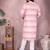 Pink printed cotton blend stright designer kurta with pyjama set