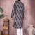 Black printed cotton blend stright designer kurta with pyjama set