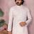 White printed cotton blend stright designer kurta with pyjama set