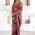 dusty rose soft dola silk blend with foil print saree