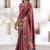 dusty rose soft dola silk blend with foil print saree