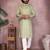 Sea green printed cotton blend stright designer kurta with pyjama set