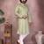 Sea green printed cotton blend stright designer kurta with pyjama set