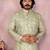 Sea green printed cotton blend stright designer kurta with pyjama set