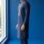 Navy embroidered dupion silk kurta set