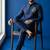 Navy embroidered dupion silk kurta set