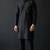 Black embroidered dupion silk kurta set