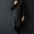 Black embroidered dupion silk kurta set