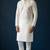 White embroidered dupion silk kurta set