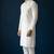 White embroidered dupion silk kurta set