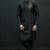 Black embroidered dupion silk kurta set