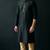 Black embroidered dupion silk kurta set