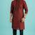 Maroon embroidered dupion silk kurta set