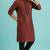 Maroon embroidered dupion silk kurta set