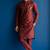 Maroon embroidered dupion silk kurta set