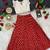 Girls traditional red polka dot lehenga choli in silk blend with v-neck