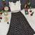 Girls traditional black polka dot lehenga choli in silk blend with v-neck