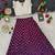 Girls traditional purple polka dot lehenga choli in silk blend with v-neck