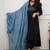  black foil mirror work cotton anarkali suit