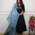  black foil mirror work cotton anarkali suit