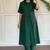  green solid a-line pure cotton kurta set with trousers