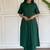  green solid a-line pure cotton kurta set with trousers