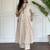  off white solid a-line pure cotton kurta set with trousers