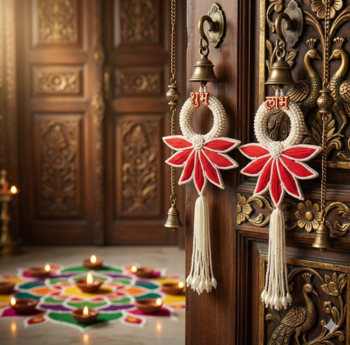 Handmade Lotus Wall Hanging Decorative | Traditional for Home Decoration (Pack of 2) 4