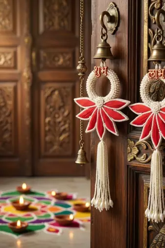 Handmade Lotus Wall Hanging Decorative | Traditional for Home Decoration (Pack of 2)