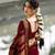 Maroon art silk woven saree with zari work