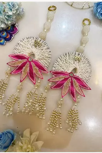 Handmade Lotus Shubh Labh Hanging Decorative Traditional for Home Festival Decoration (Pack of 2)