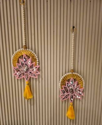 Handmade Traditional Hanging | Multicolour Toran Pom-Pom Toran for Home Decor (Pack of 2) 1
