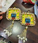 Handmade Shrinath Ji Decorative Hanging for Home Bedroom Living Decoration (Pack of 2)