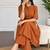  rust-brown solid a-line pure cotton kurta set with trousers