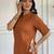  rust-brown solid a-line pure cotton kurta set with trousers