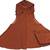  rust-brown solid a-line pure cotton kurta set with trousers