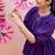  chic deep purple peplum top and easy-breezy flared palazzo combo