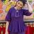  chic deep purple peplum top and easy-breezy flared palazzo combo