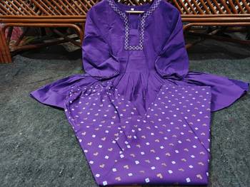  chic deep purple peplum top and easy-breezy flared palazzo combo 5