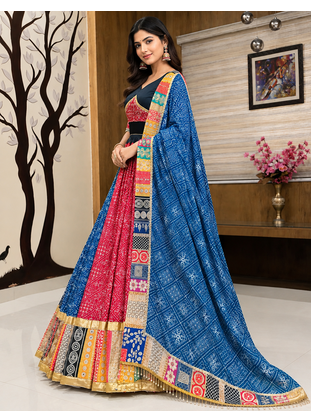 Muslin Cotton Digital Print Lehenga With Dupatta Mirror Work Navratri Special Chaniya Choli 3