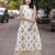  yellow floral printed rayon ethnic co-ord set for women