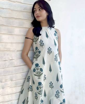  teal floral printed rayon ethnic co-ord set for women 2