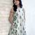  teal floral printed rayon ethnic co-ord set for women
