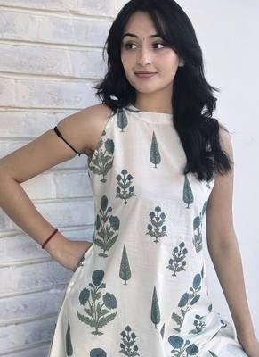  teal floral printed rayon ethnic co-ord set for women 4