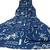  blue abstract printed sleeveless cotton kurta & wide-leg pant co-ord set