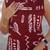  maroon abstract printed sleeveless cotton kurta & wide-leg pant co-ord set
