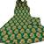  dark green block printed sleeveless cotton a-line kurta set