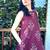 Beatiful wine purple floral block print sleeveless cotton co-ord set