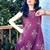 Beatiful wine purple floral block print sleeveless cotton co-ord set