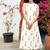  off-white floral block printed sleeveless cotton kurta & wide-leg pant co-ord set